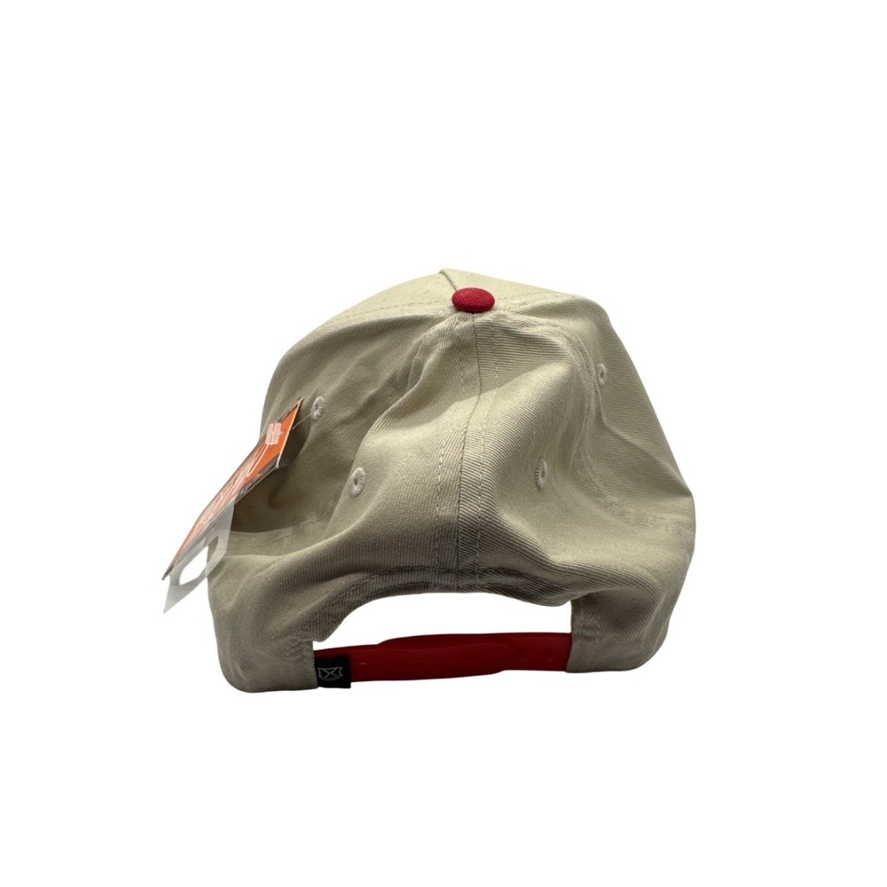 Old Row Fishing Team Snapback Hat Red & Beige Adjustable - Picture 6 of 6